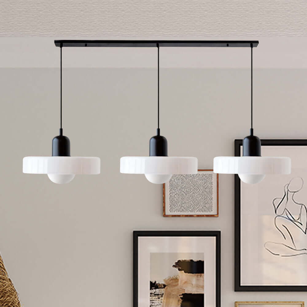 3-köpfige Bauhaus Pendelleuchte