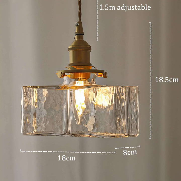 Lampe suspendue rétro en verre au design moderne