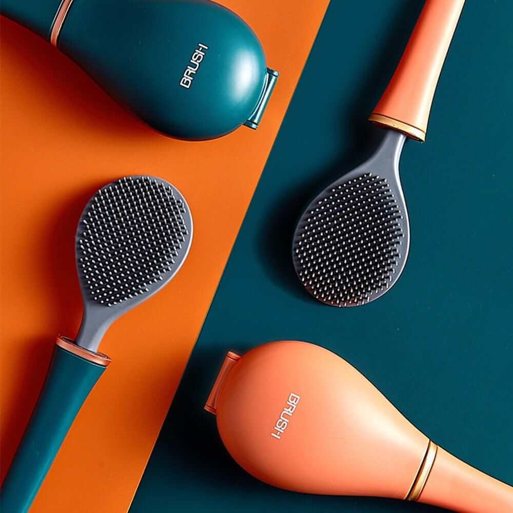 Brosse de toilette en silicone avec support