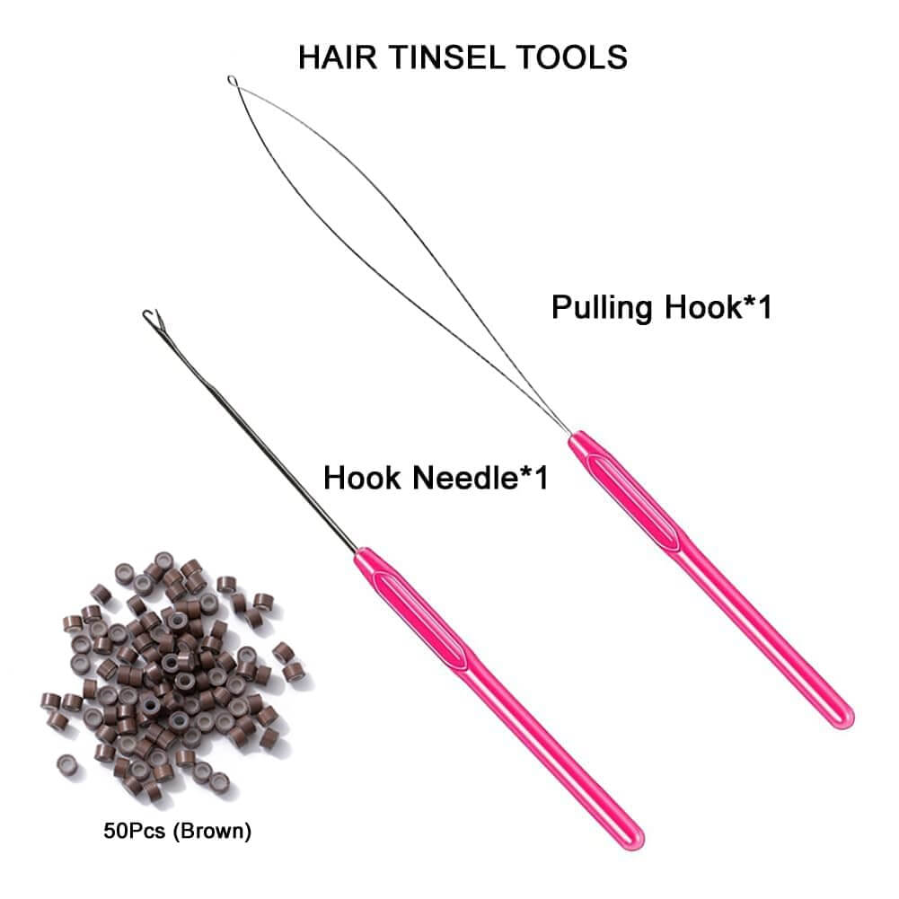 Glitzer Haar-Tinsel Set - Funkelnde Strähnen