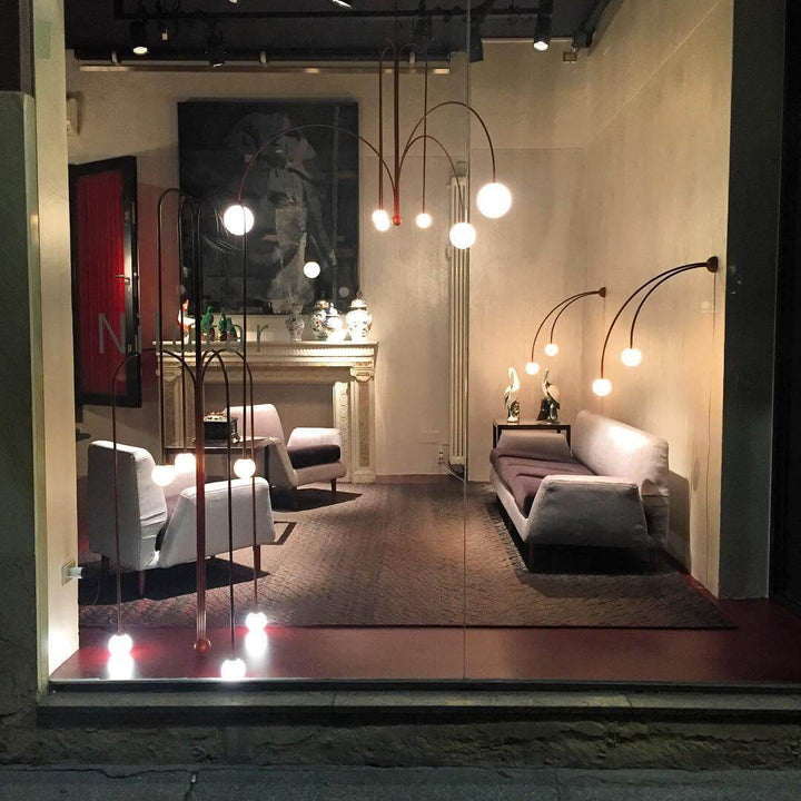 Suspension élégante en verre et métal