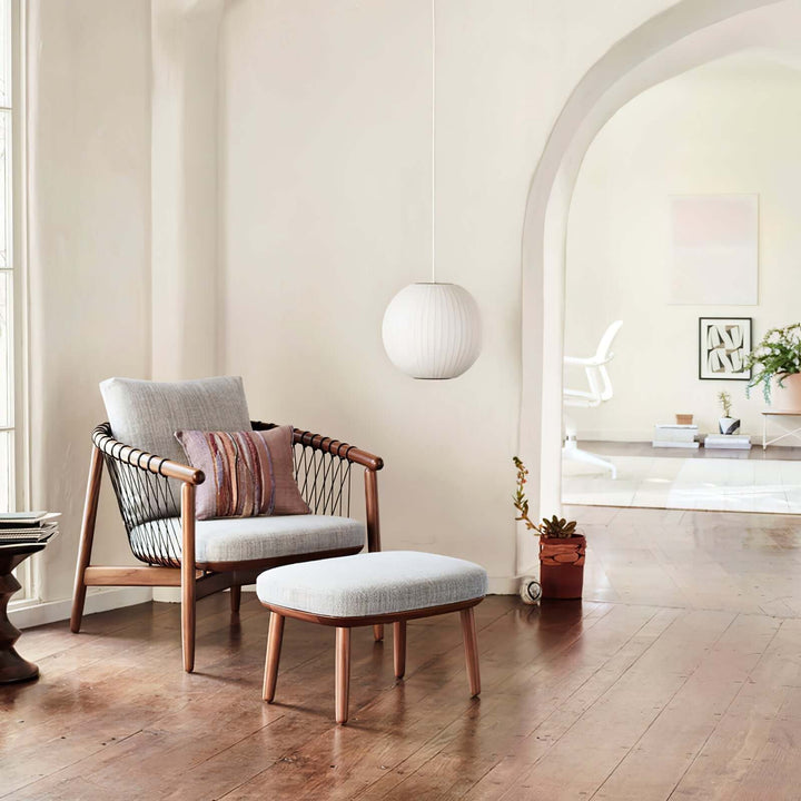 Lampe suspendue moderne blanche - soie et acier