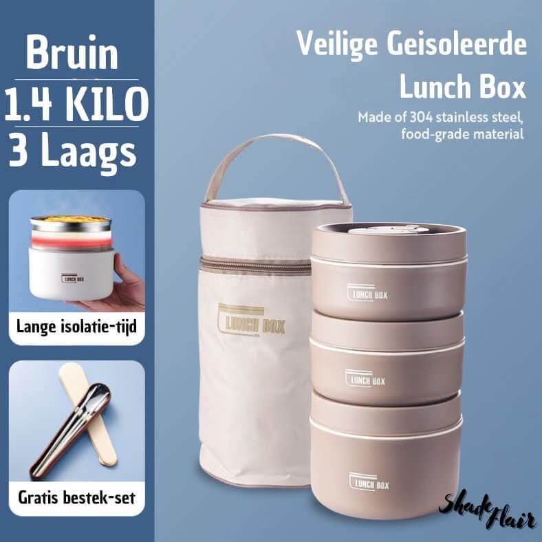 Isolierter Edelstahl Lunchbehälter Set - LunchMate