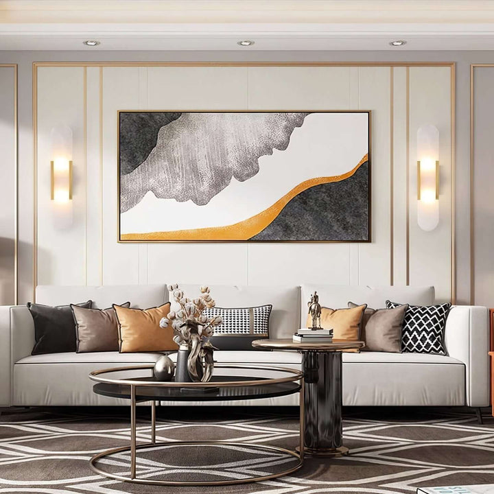 Langgestreckte Alabaster-Wandleuchte