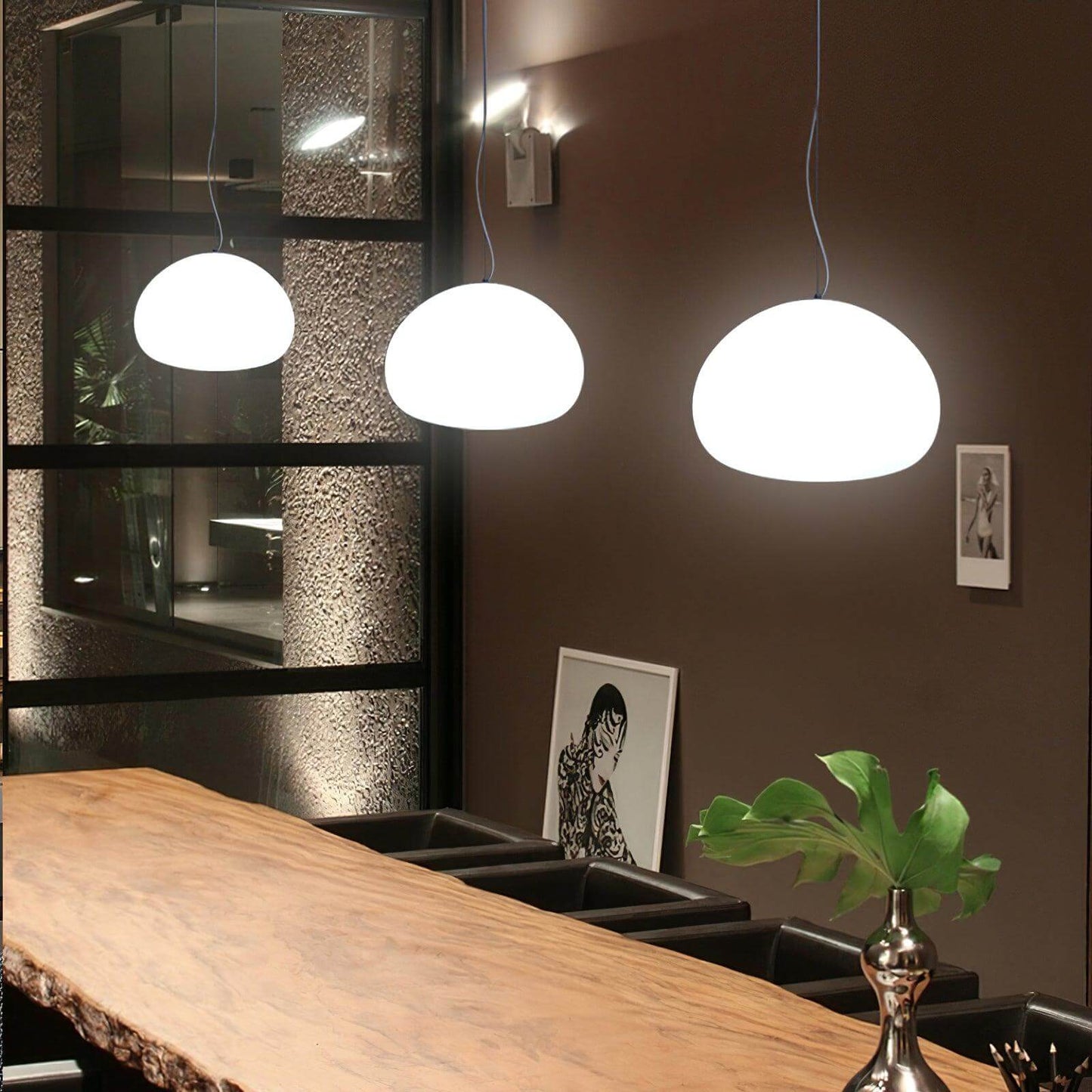 Moderne Glas-Pendelleuchte