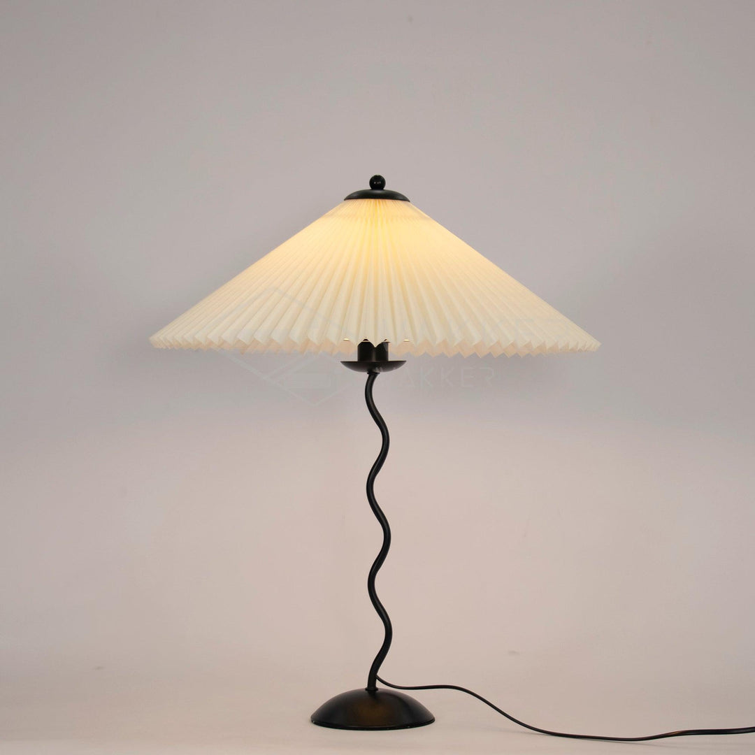 Designer Tischlampe Metall Modern Wellenförmig