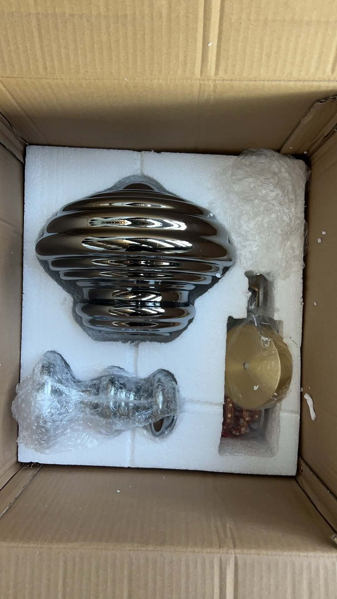 Suspension moderne en verre ciel étoilé gris