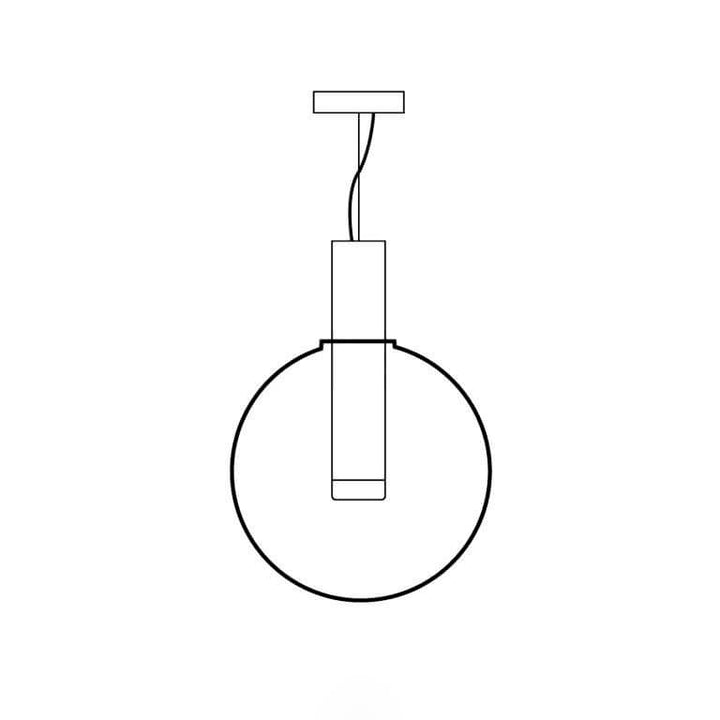Suspension élégante en verre et métal