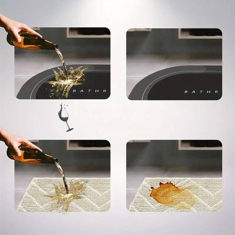 Schnelltrocknende Badmatte - Rutschfest & Hygienisch