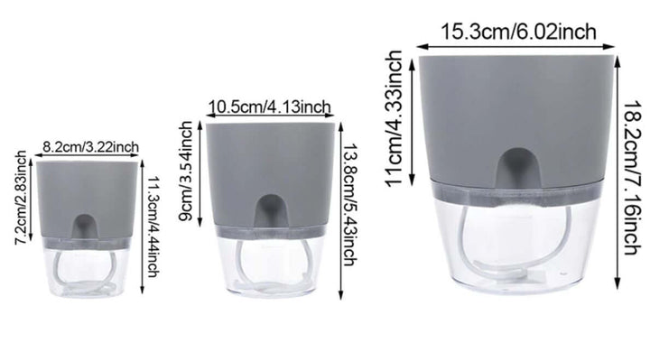 Selbstbewässernder Blumentopf mit Wasserspeicher