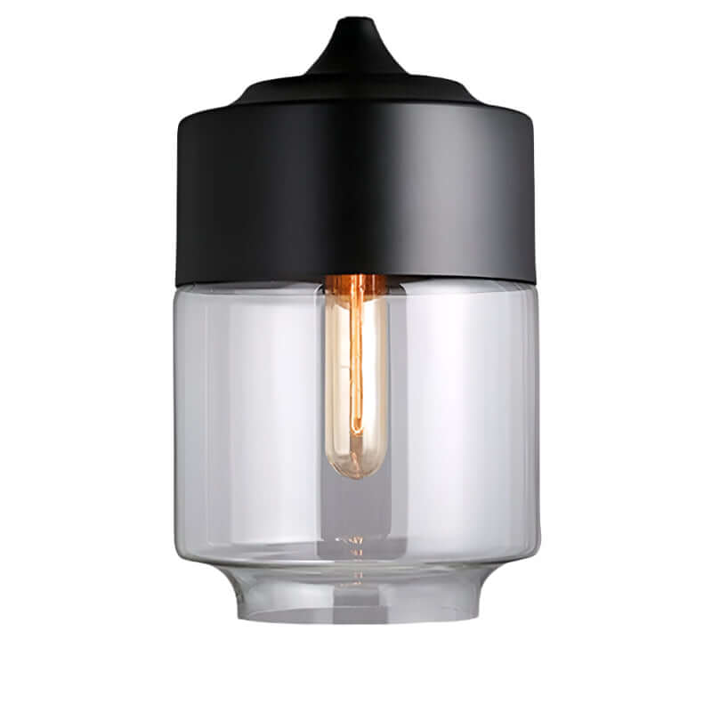 Suspension LED moderne en verre et métal combinés
