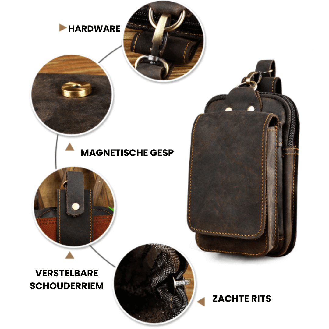 Sac banane en cuir pour homme