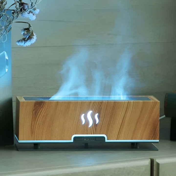 3-in-1 Aroma Diffuser Luftbefeuchter mit Flammenlicht