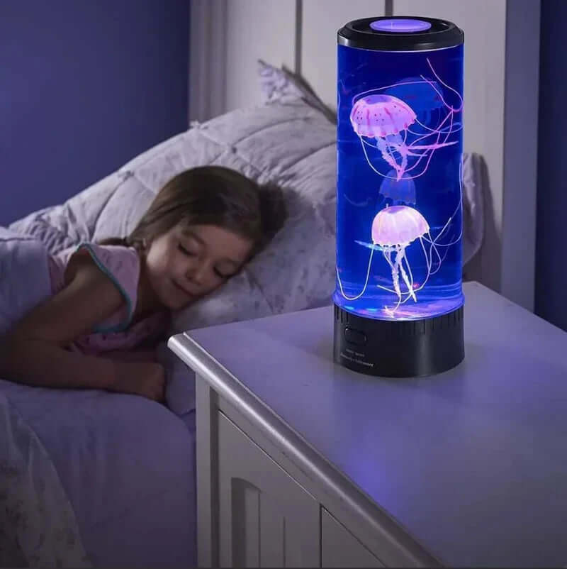 Lampe à lave LED méduse - Lumière d'ambiance