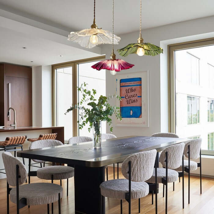 Glas Hängeleuchte Vintage Designleuchte