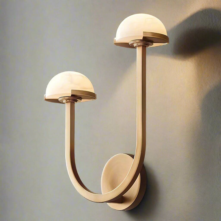 Applique murale champignon en albâtre, design moderne
