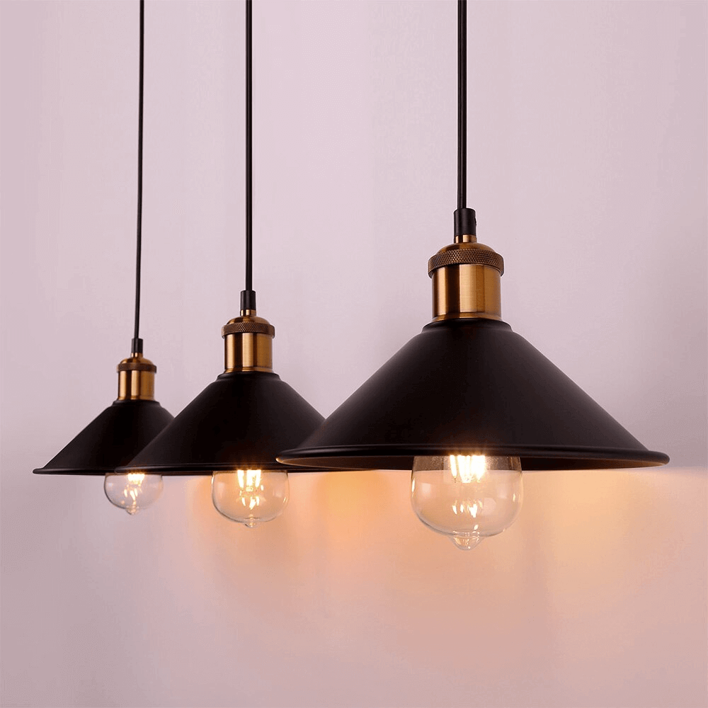 Vintage Kegel Pendelleuchte Messing