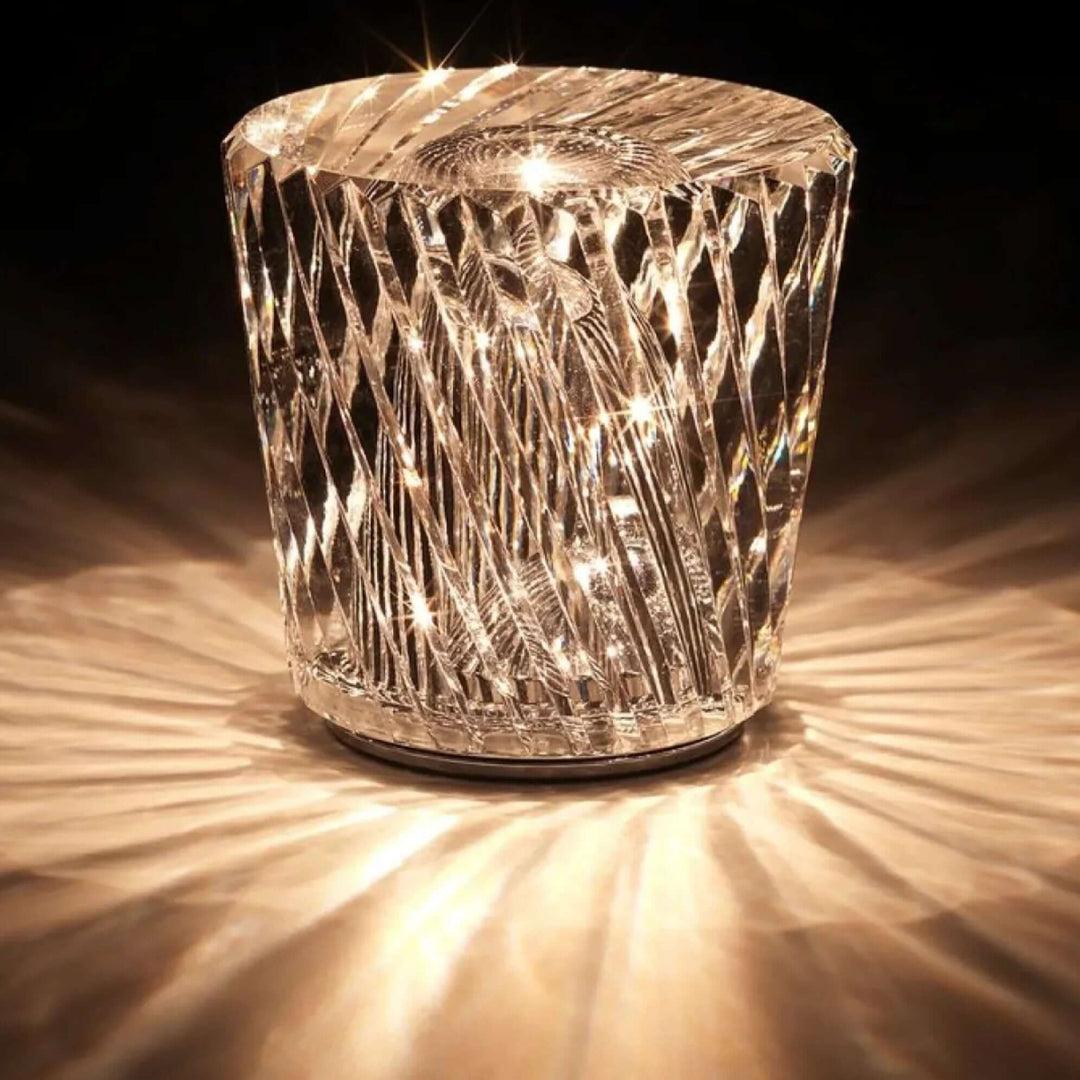 Lampe de table LED en cristal diamant