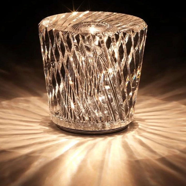 Lampe de table LED en cristal diamant