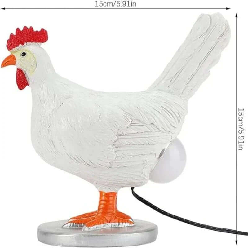 Lampe de table décorative en forme de poulet amusant