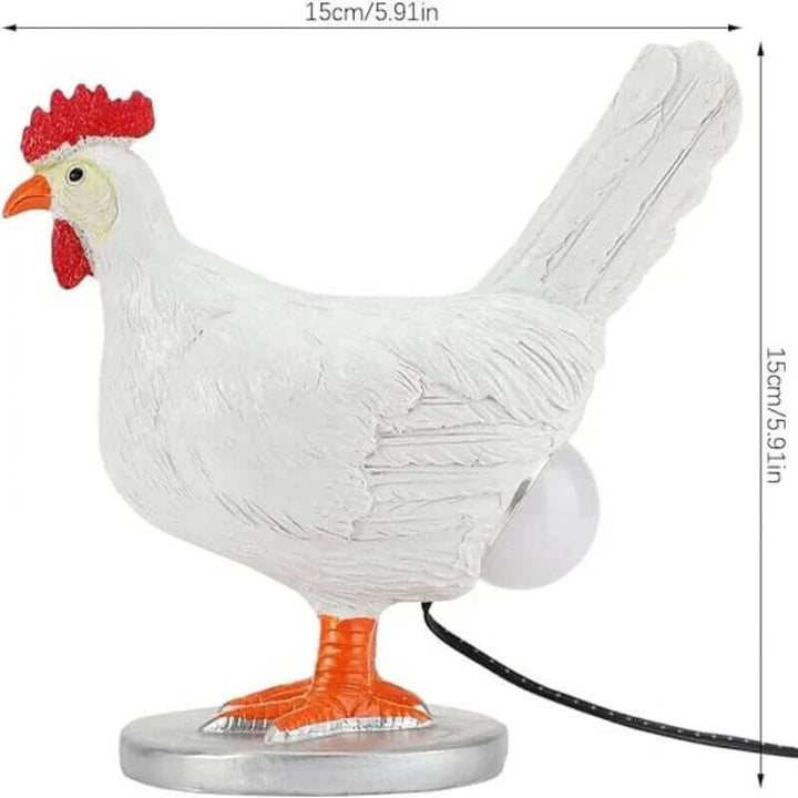 Lampe de table décorative en forme de poulet amusant