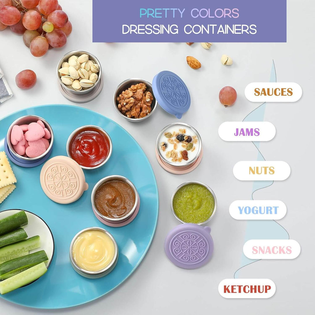 Tasses à sauce en acier inoxydable anti-fuites