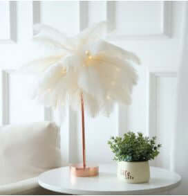 Plafonnier à plumes pour salon