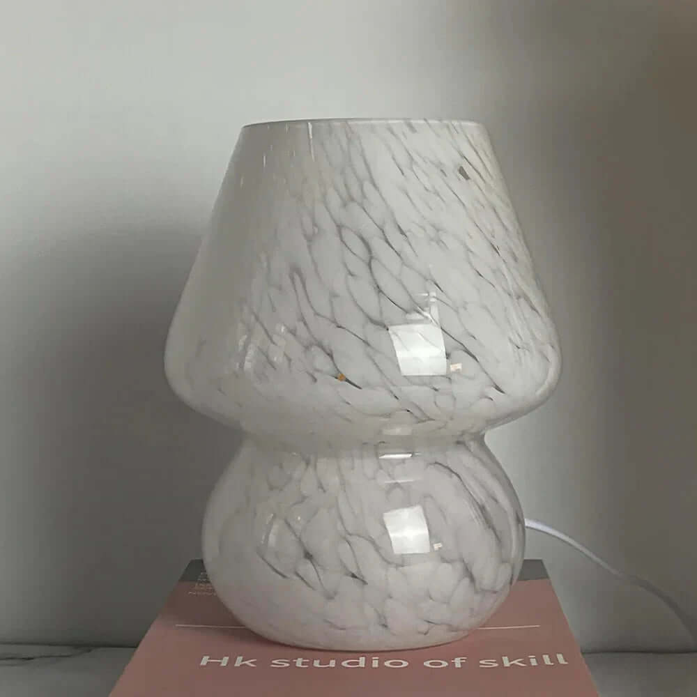 Lampe champignon décorative en verre