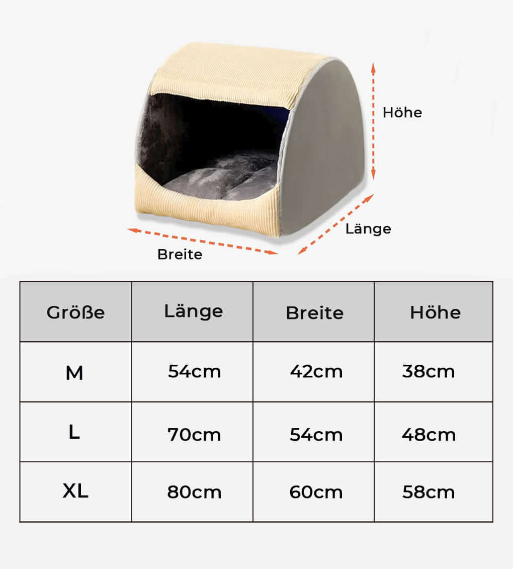 Kuscheliges Hundehöhlen-Zeltbett - Weich & Warm