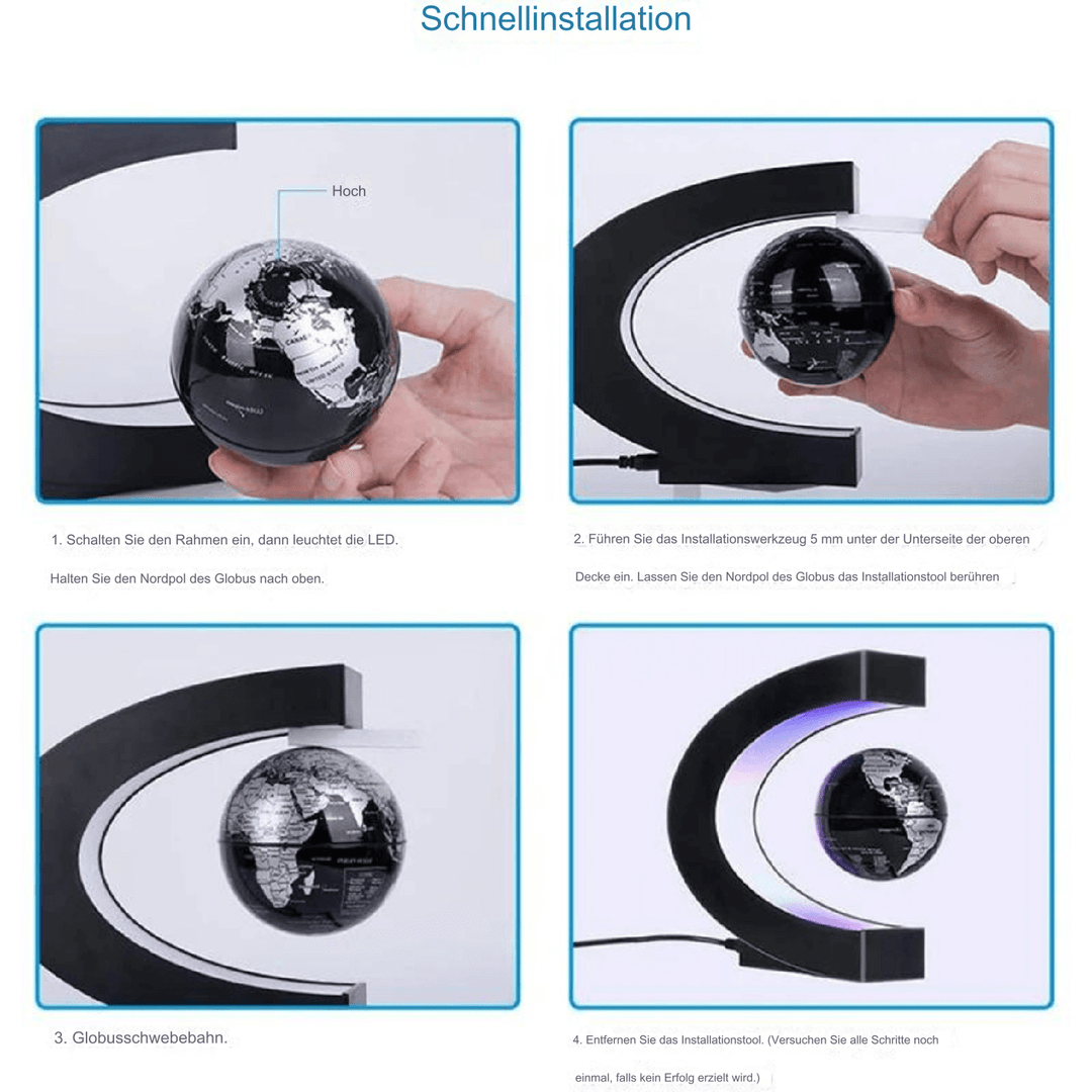 Schwebender Globus mit LED