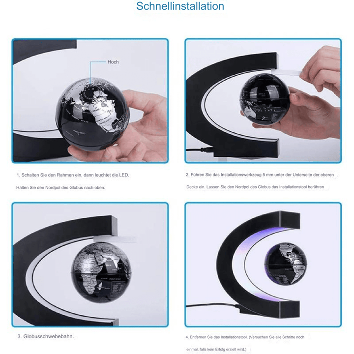 Schwebender Globus mit LED