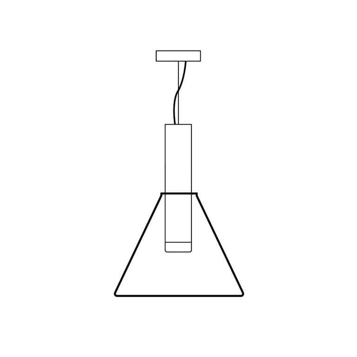 Suspension élégante en verre et métal