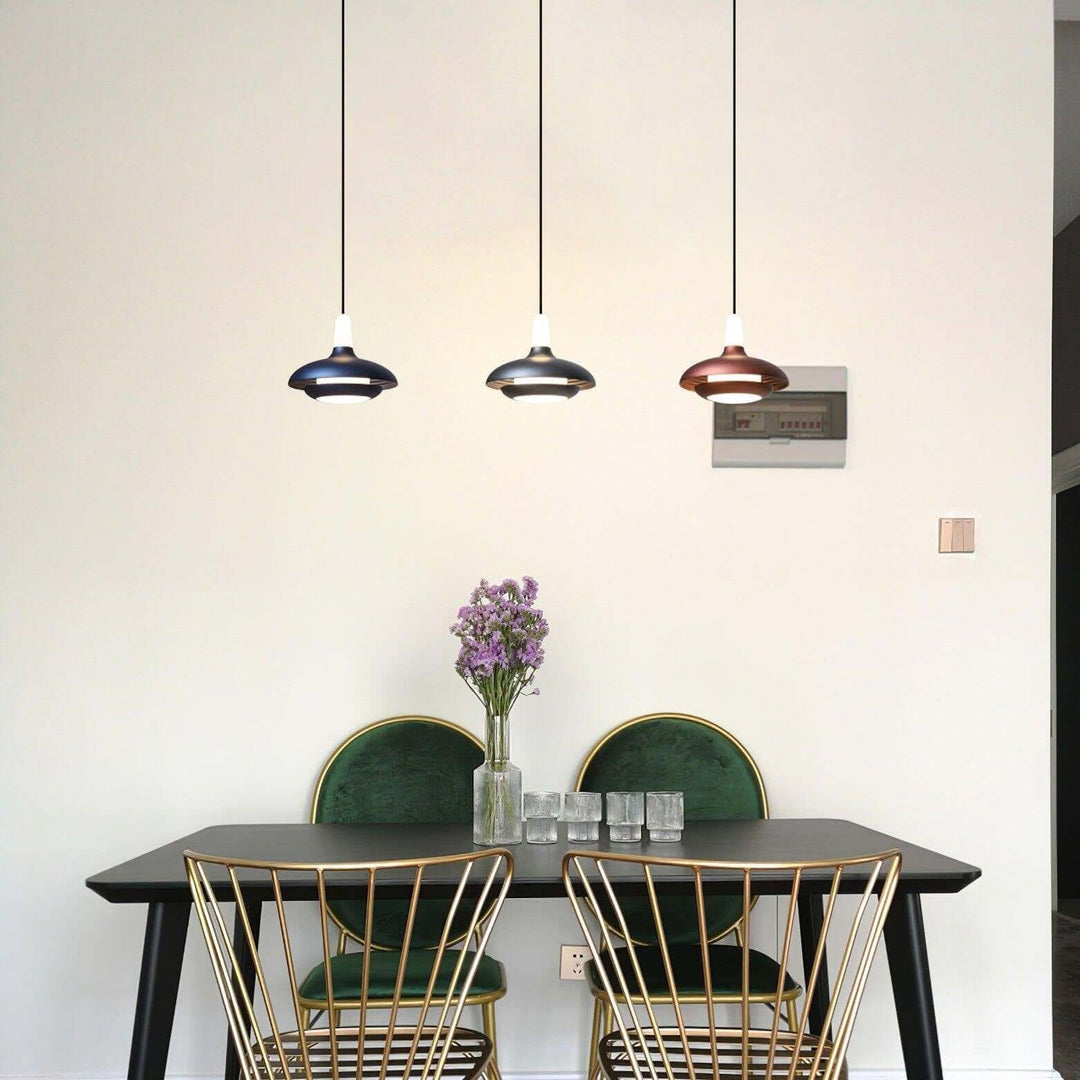 Suspension LED moderne, aluminium, 18 cm