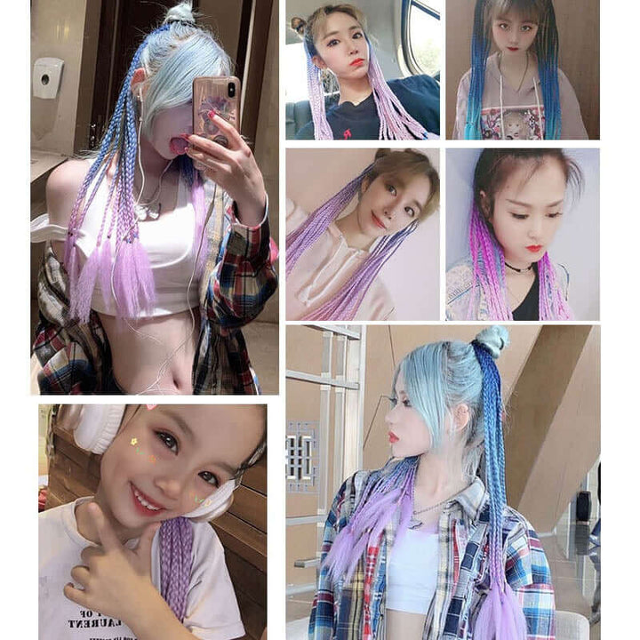 Mehrfarbige Haarverlängerungen für trendige Styles