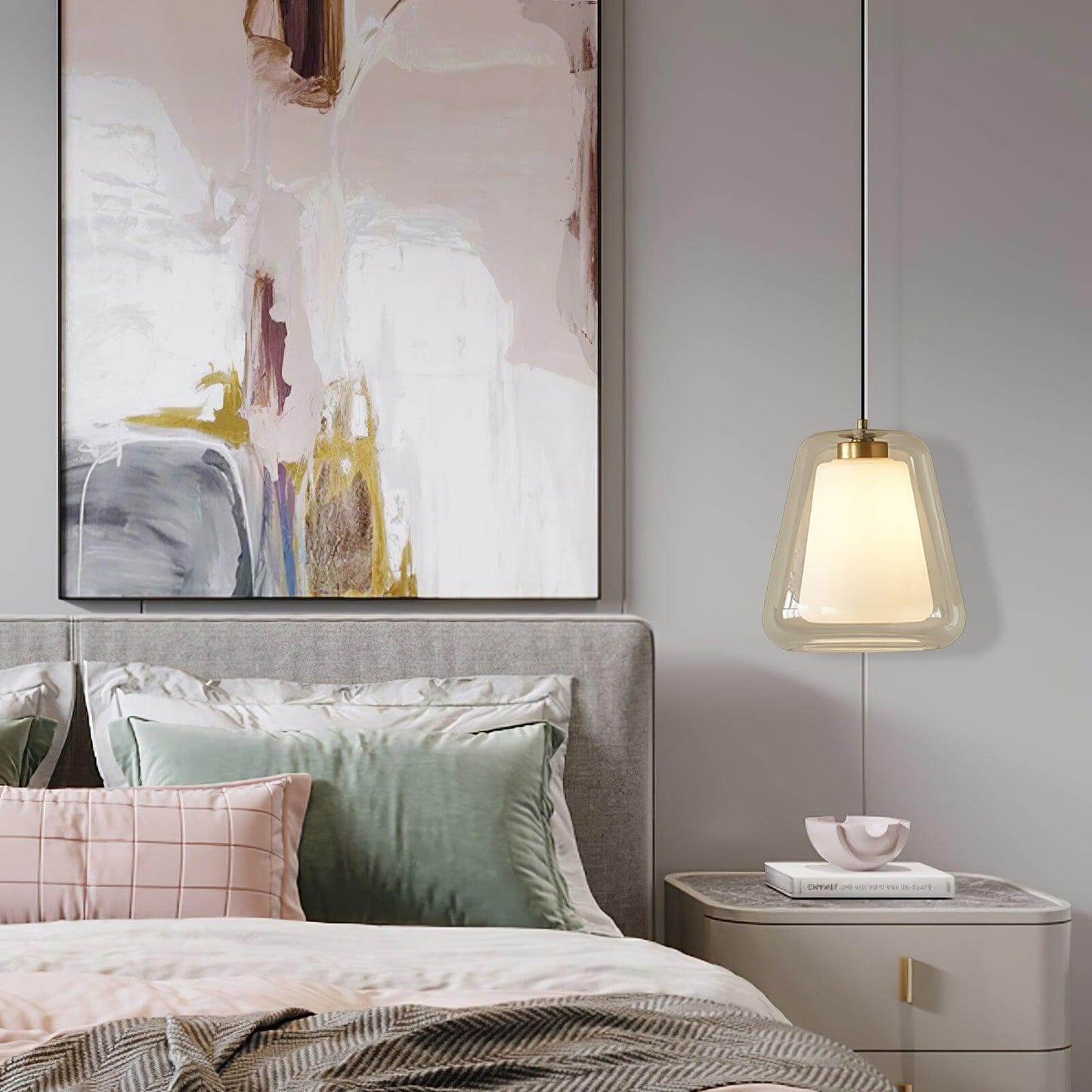 Moderne Glas-Pendelleuchte