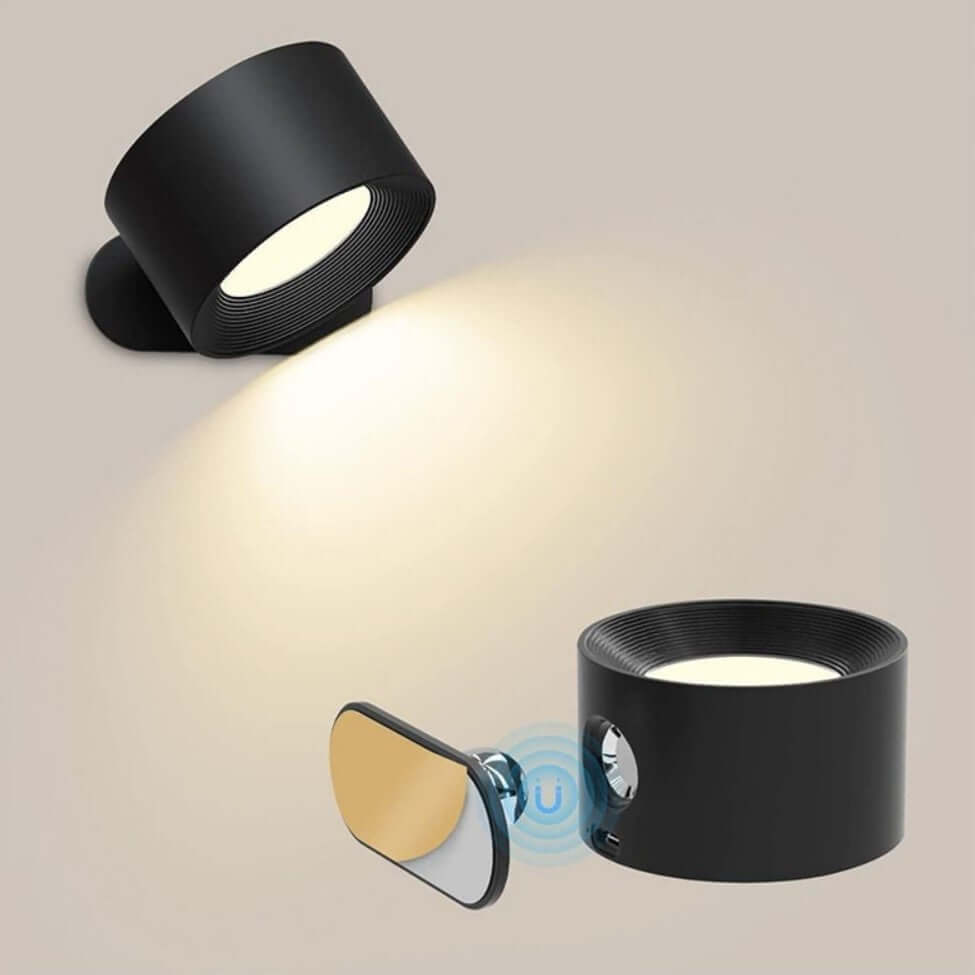 Kabellose LED Wandleuchte mit 360° Rotation
