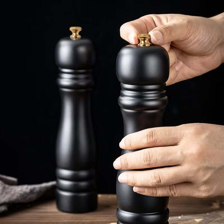 Ensemble de moulins à épices en bois - moulin à sel et à poivre manuel