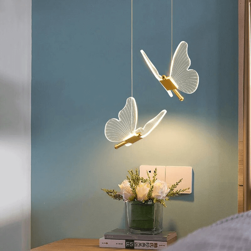Lampe suspendue décorative en forme de papillon