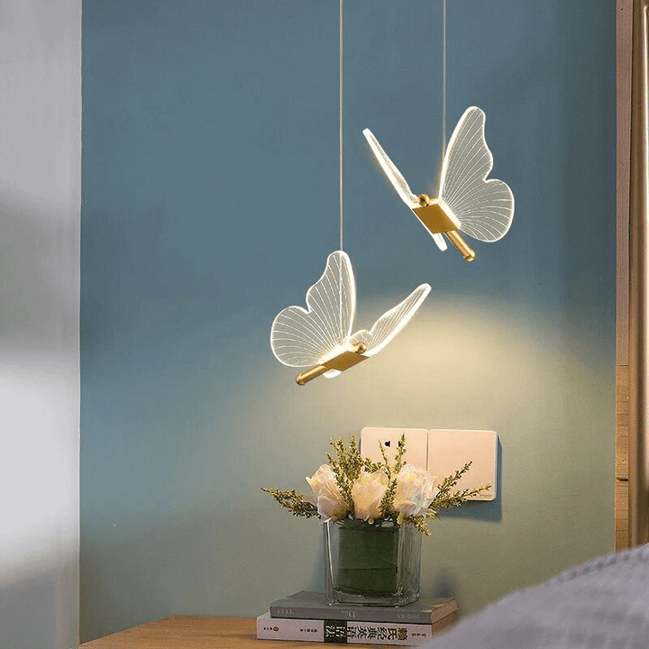 Lampe suspendue décorative en forme de papillon