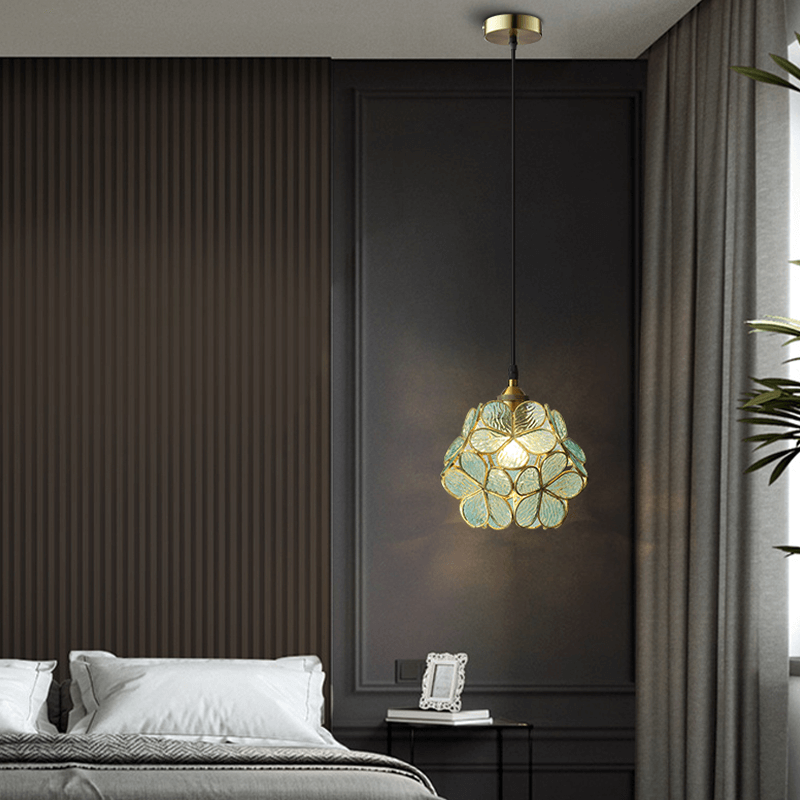 Suspension fleur en verre moderne nordique
