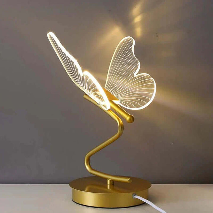 Lampe de table LED design moderne papillon