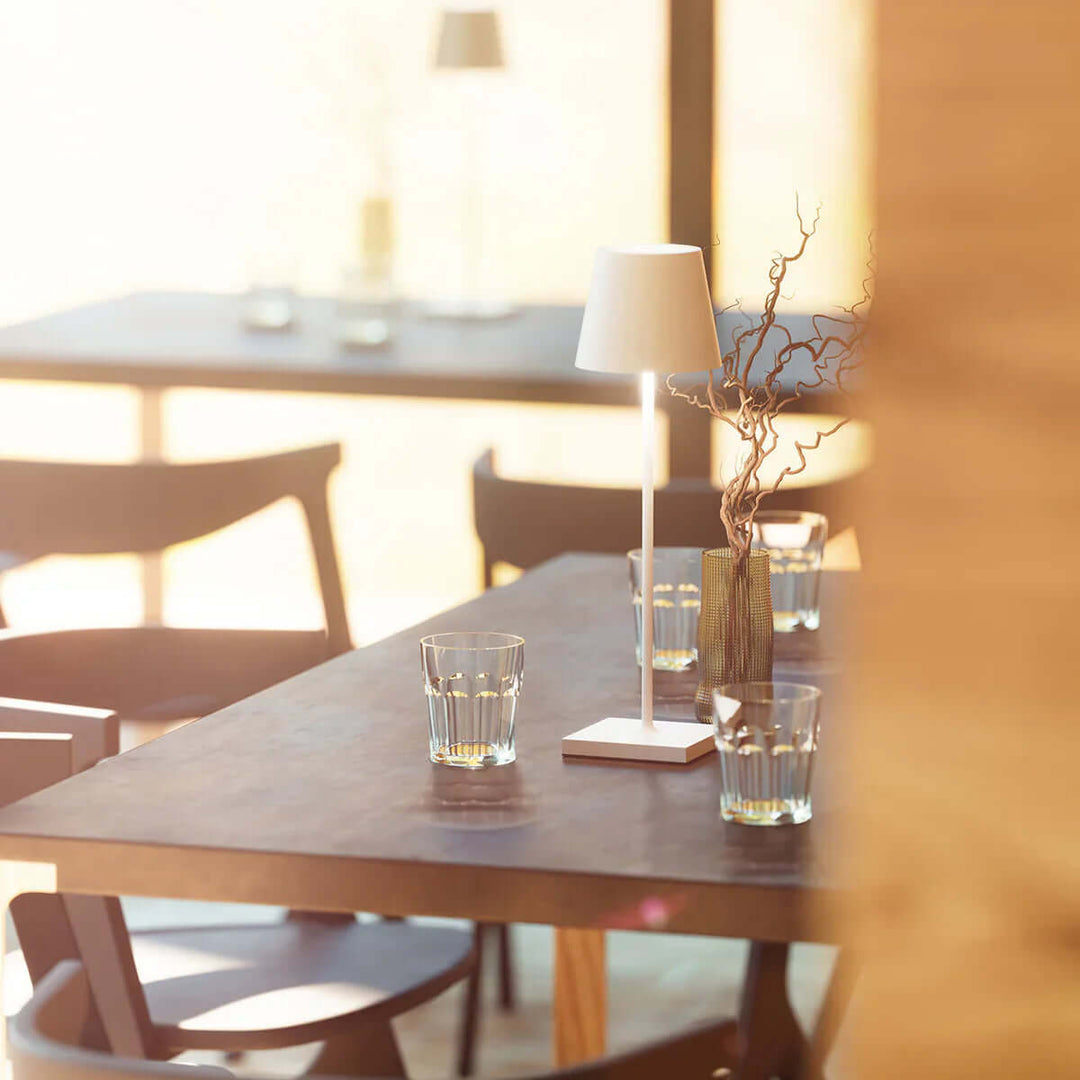 Dimmbare LED Tischleuchte, 38cm, Akku & Touch