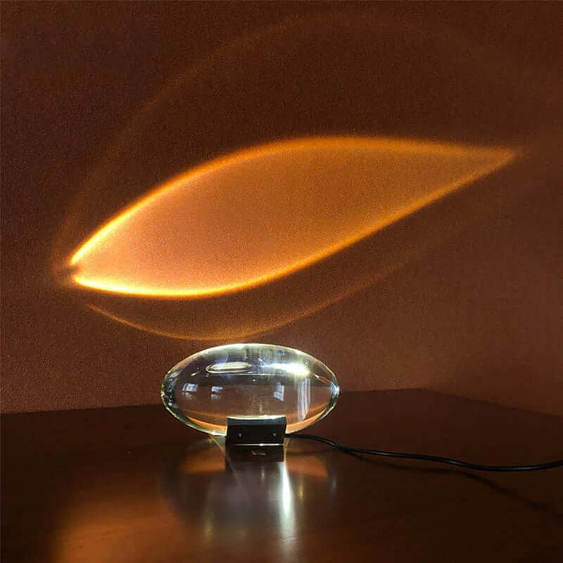 Kristall Nachttischlampe mit Sternenhimmel Projektor