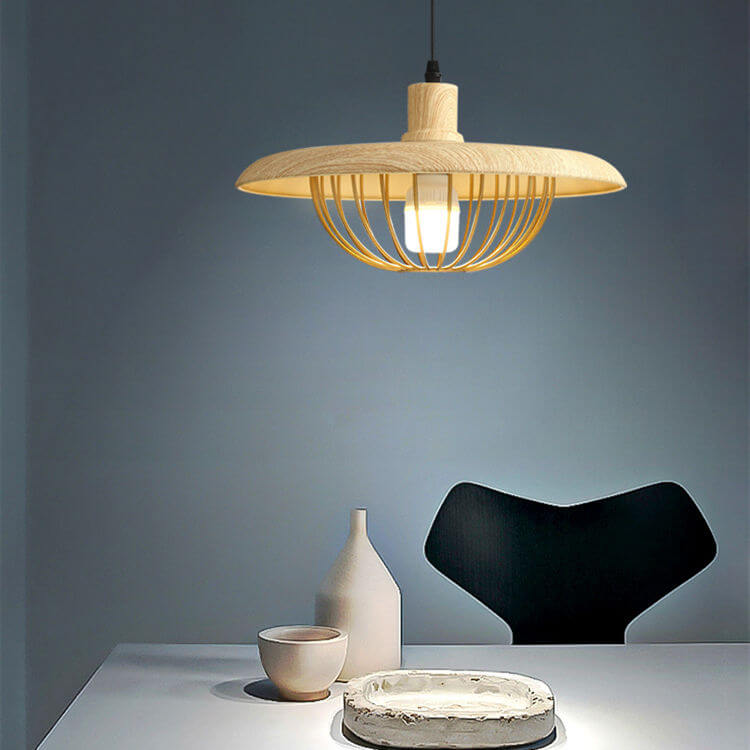 Holzmaserung Pendelleuchte Industrial Design Hängelampe