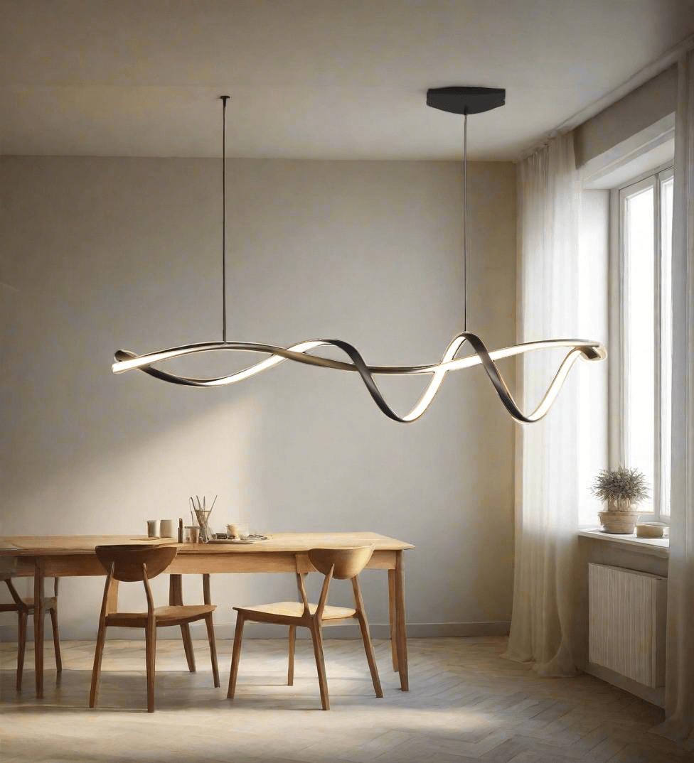 Moderner LED-Kronleuchter - Schwarz
