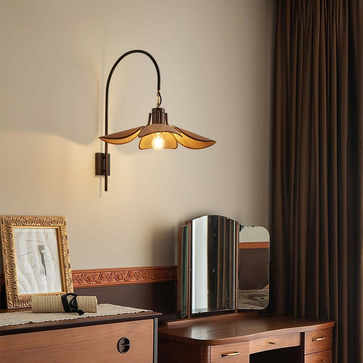 Applique murale pétales design moderne en tissu