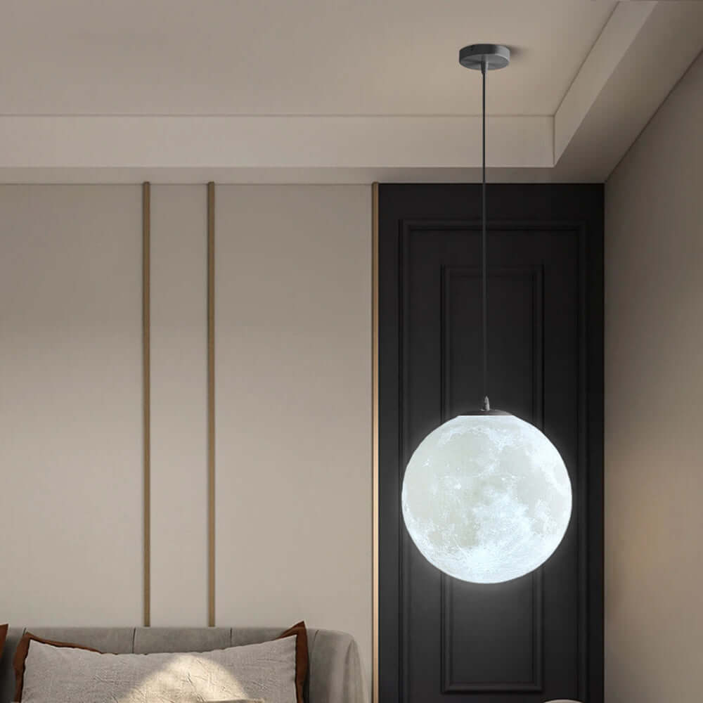 3D Mond Pendelleuchte - dimmbar