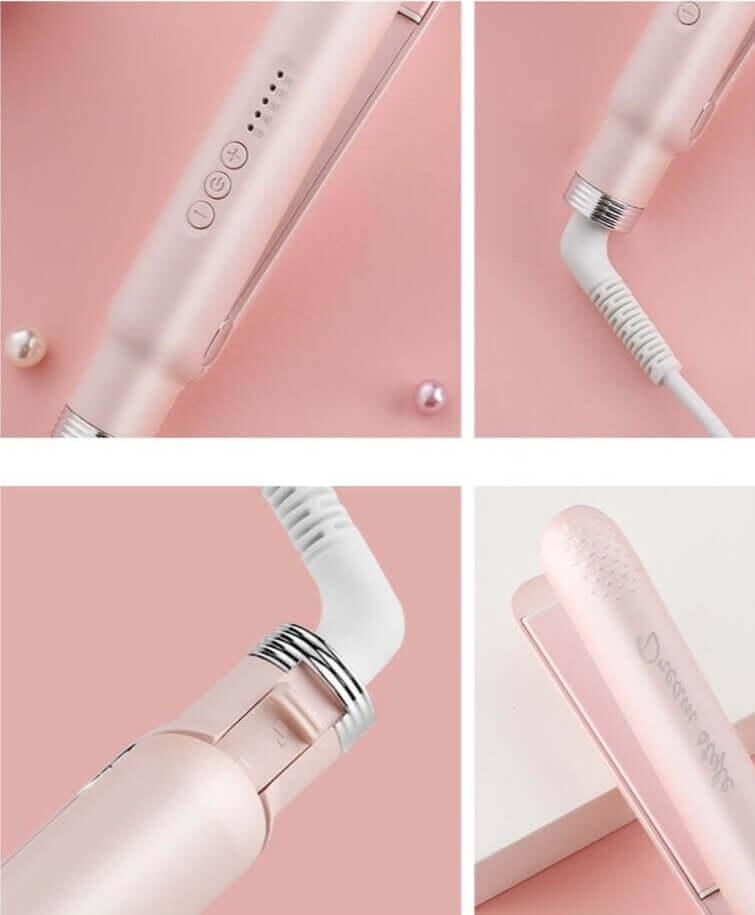 Fer à friser et lisseur 2 en 1 pour une coiffure polyvalente