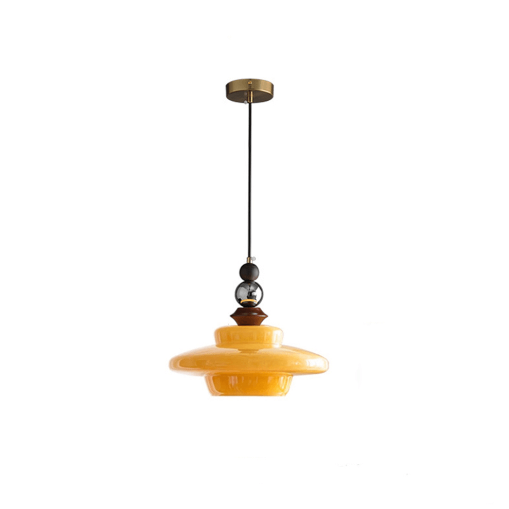 Elegante Beige Glas Hängeleuchte