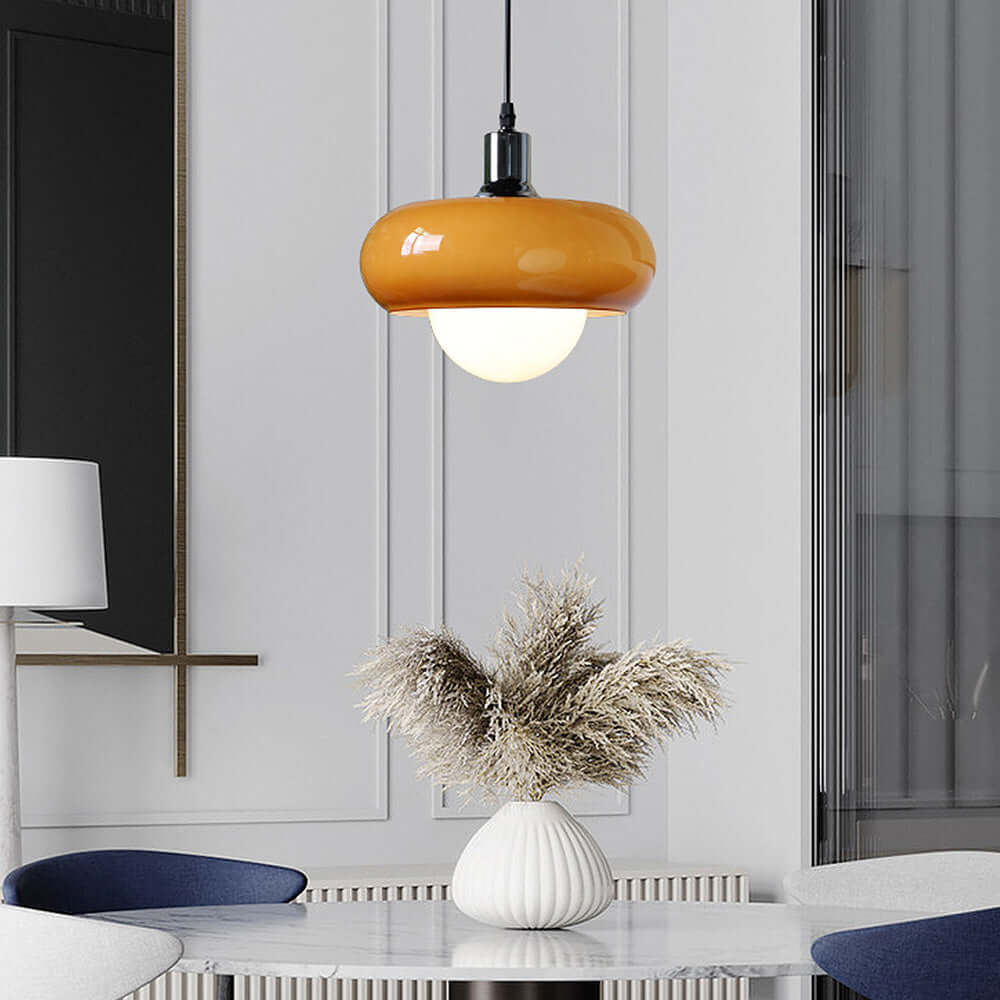 Kaffee Glas Pendelleuchte Bauhaus Stil